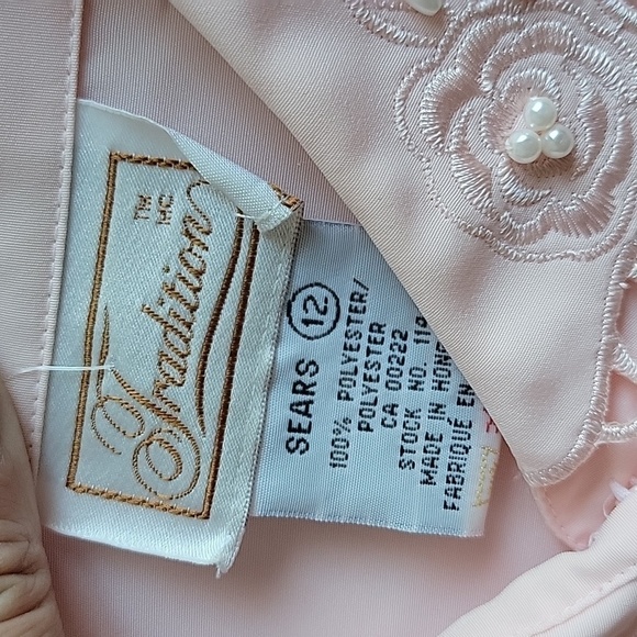 VINTAGE Pastel Pink Embroidered Collar Blouse 12 - Picture 6 of 8